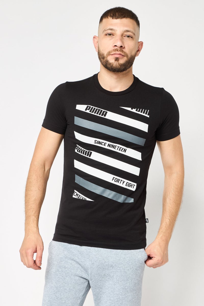 PUMA تي شيرت رياضي للرجال بأكمام قصيرة، في الهواء الطلق، متعدد الألوان - Image 1