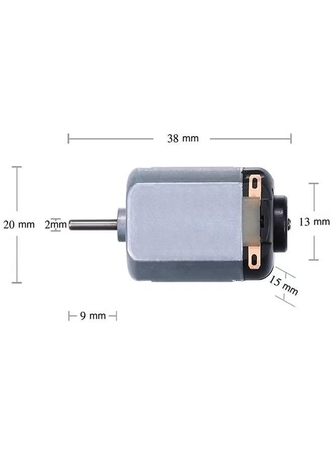 6 Pack Mini DC Motor 1-6V 22500RPM Mini Electric Hobby Motor for DIY Toys Science Projects - Image 2
