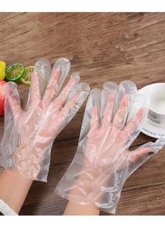 Y&D Disposable Plastic Gloves, KASTWAVE Food Safe Polyethylene Clear Work Gloves(500 PCS)  - Image 1