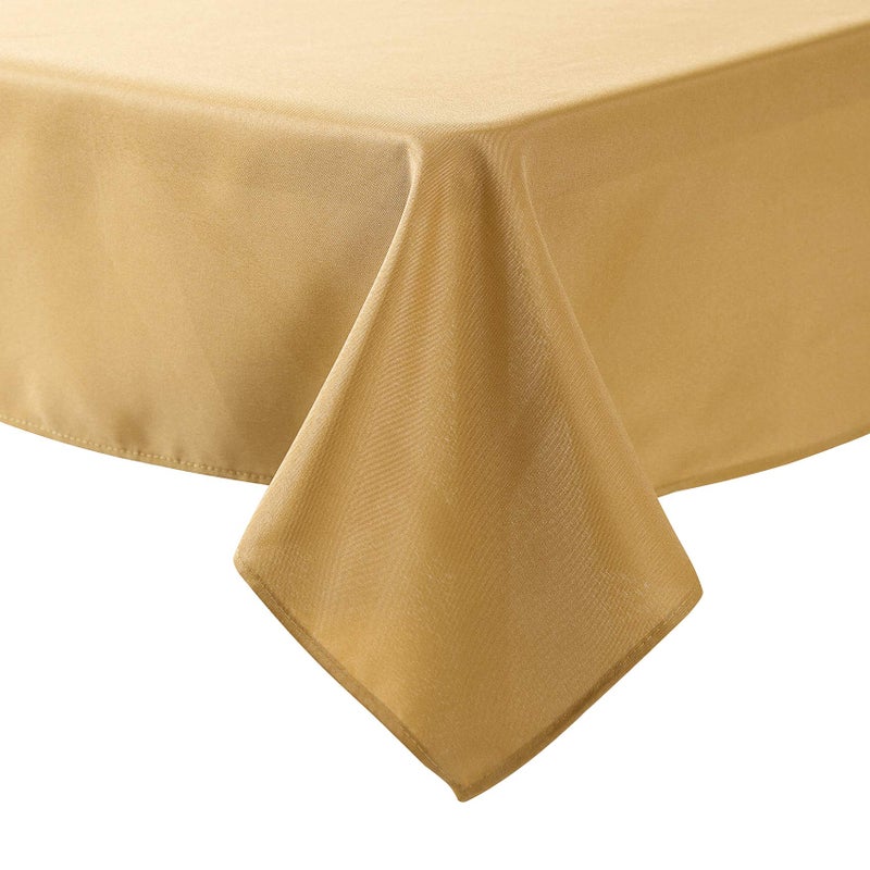 Cupuamon Square Tablecloth 52x52 inch Washable Polyester Fabric Table Cloth for Wedding Party Dining Banquet Decoration(52x52 Gold) - Image 5