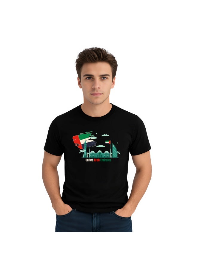 UAE Celebration T-Shirt For Men-UAE Design Short Sleeve Top Tee For Celebrations Day,School Events & Holidays-Comfortable And Stylish T-Shirt - Image 1