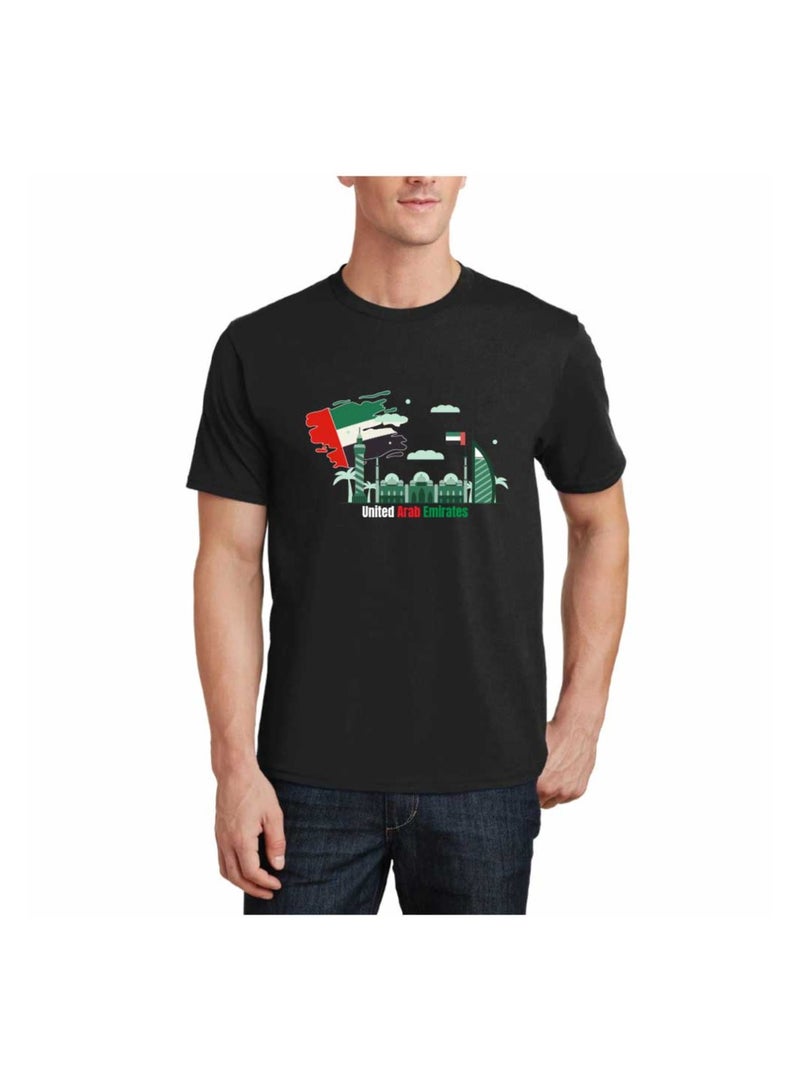 UAE Celebration T-Shirt For Men-UAE Design Short Sleeve Top Tee For Celebrations Day,School Events & Holidays-Comfortable And Stylish T-Shirt - Image 1