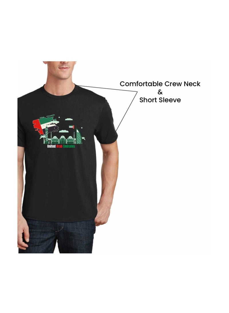 UAE Celebration T-Shirt For Men-UAE Design Short Sleeve Top Tee For Celebrations Day,School Events & Holidays-Comfortable And Stylish T-Shirt - Image 5