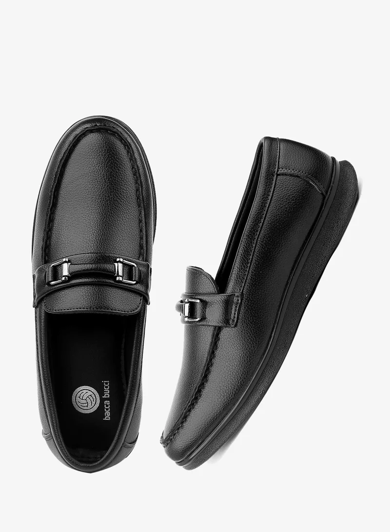 Bacca Bucci Black LISBON Dress Loafer Moccasins Driving Shoes for Men | Best Price UAE