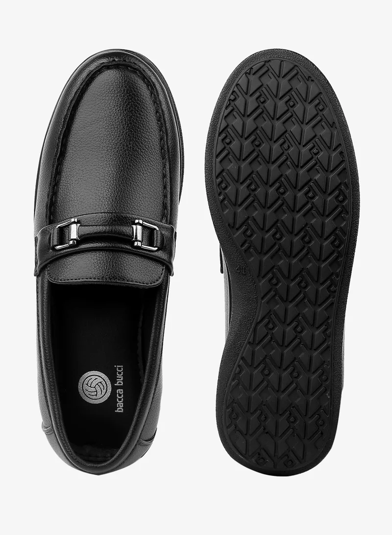 Bacca Bucci Black LISBON Dress Loafer Moccasins Driving Shoes for Men | Best Price UAE