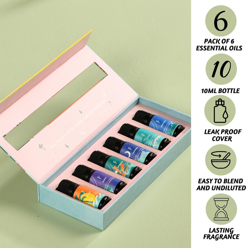Folkulture Fall Essential Oils for Diffuser Oil, Essential Oils Set of 6 Fragrance Oil, Diffuser Oils Scents for Home, Oil Diffuser Essential Oils, Fragrance Oil for Diffuser - White Sage, Cedarwood - Image 2