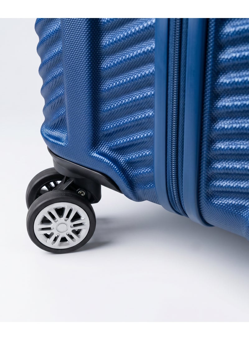 Asfar XT-124 Set of 3 Luggage Bags (28/24/20) Inch | Hard Case Travel Bag Trolley Luggage ABS Lightweight Suitcase with 4 Spinner Wheels| Dark Blue - Image 2