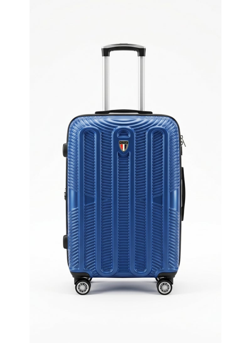 Asfar XT-124 Set of 3 Luggage Bags (28/24/20) Inch | Hard Case Travel Bag Trolley Luggage ABS Lightweight Suitcase with 4 Spinner Wheels| Dark Blue - Image 3