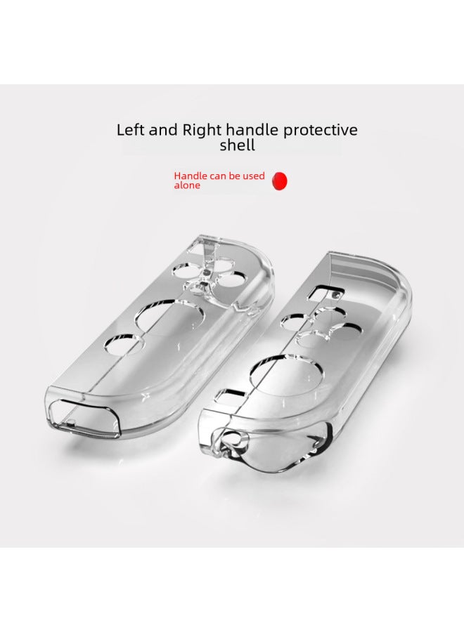 Switch Oled Protective Case Transparent TPU Soft Silicone Case Switch Oled Handle Case Nintendo N-Product Color:Clear-Model:Left And Right Handle Protective Shell [bag Packaging]]