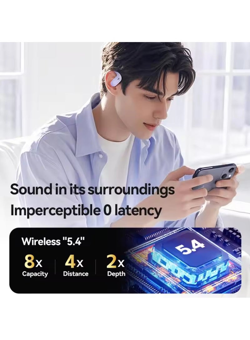 caijin Wireless Bluetooth Earphone , OWS Hanging Bluetooth 5.4 Earphones, Open Ear Headset Ball - Portable and Comfortable, Stereo Sound Headphones for Running Sport (Skin color) - Image 2
