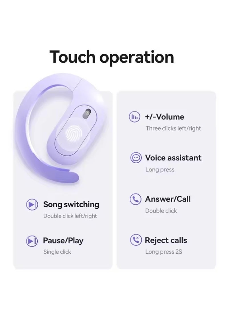 caijin Wireless Bluetooth Earphone , OWS Hanging Bluetooth 5.4 Earphones, Open Ear Headset Ball - Portable and Comfortable, Stereo Sound Headphones for Running Sport (Skin color) - Image 5