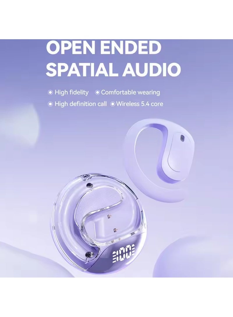 caijin Wireless Bluetooth Earphone , OWS Hanging Bluetooth 5.4 Earphones, Open Ear Headset Ball - Portable and Comfortable, Stereo Sound Headphones for Running Sport (Skin color) - Image 4