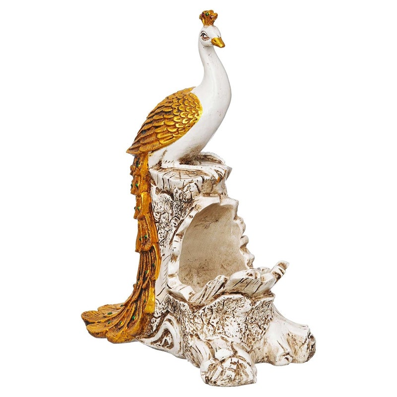 Aarohi Craft Resin Peacock Statue Wine Bottle Holder Display Stand for Home Bar Decorative Showpiece - Image 2