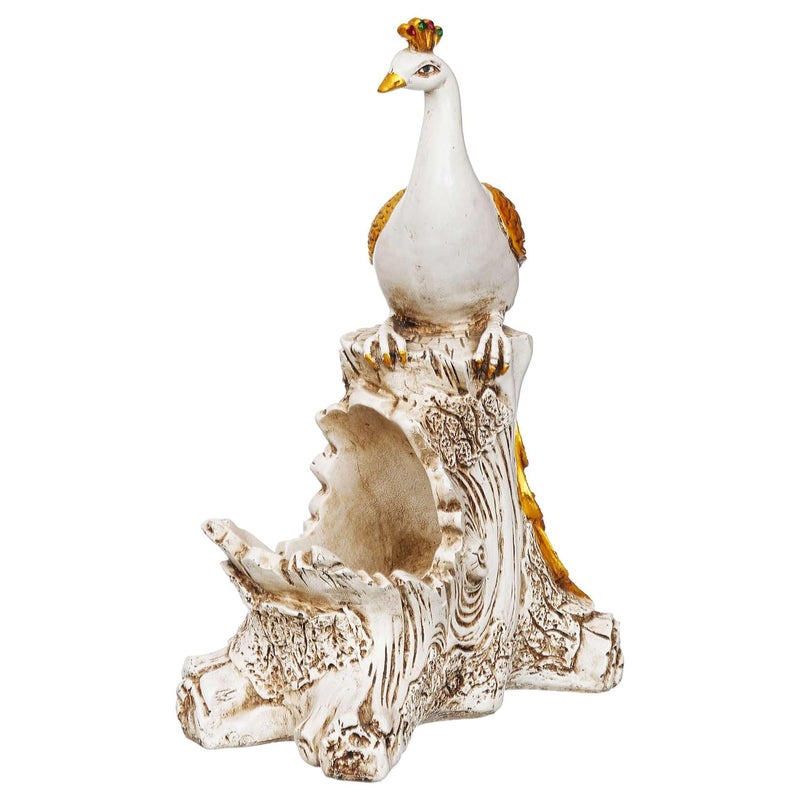 Aarohi Craft Resin Peacock Statue Wine Bottle Holder Display Stand for Home Bar Decorative Showpiece - Image 3