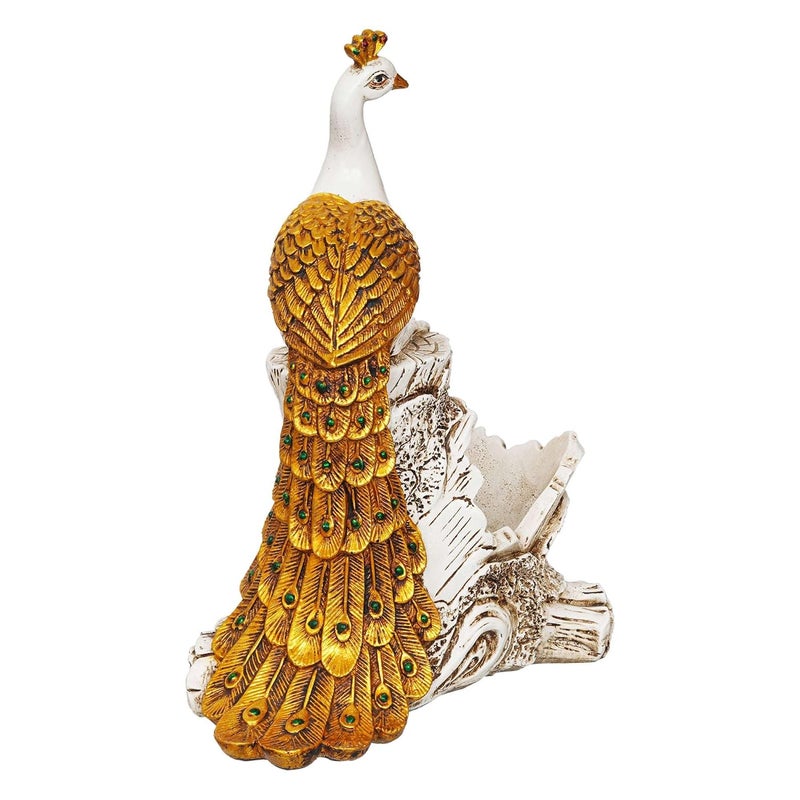 Aarohi Craft Resin Peacock Statue Wine Bottle Holder Display Stand for Home Bar Decorative Showpiece - Image 5