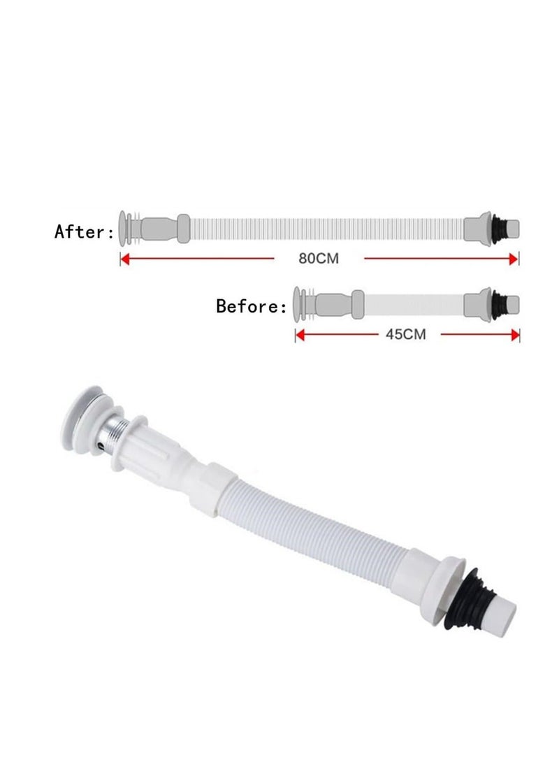 37mm Flexible Drain Pipe, Odor‑Proof Universal Single Drain, S Bend Water Down‑Flow Pipe, for Bathroom Vanity Sink Drain Plumbing Trap Tubing - Image 4