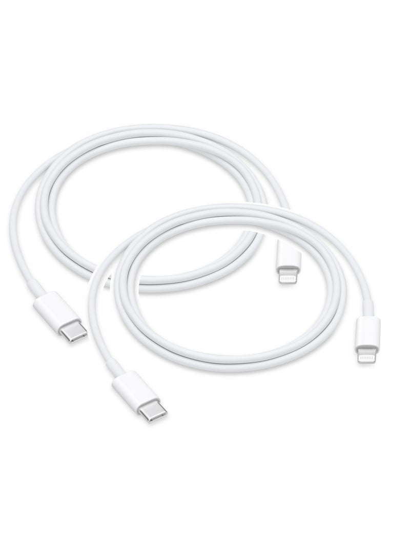 Apple USB‑C to Lightning Cable (1 Meter, White) – Fast Charging & Data Sync Bundle - Image 1