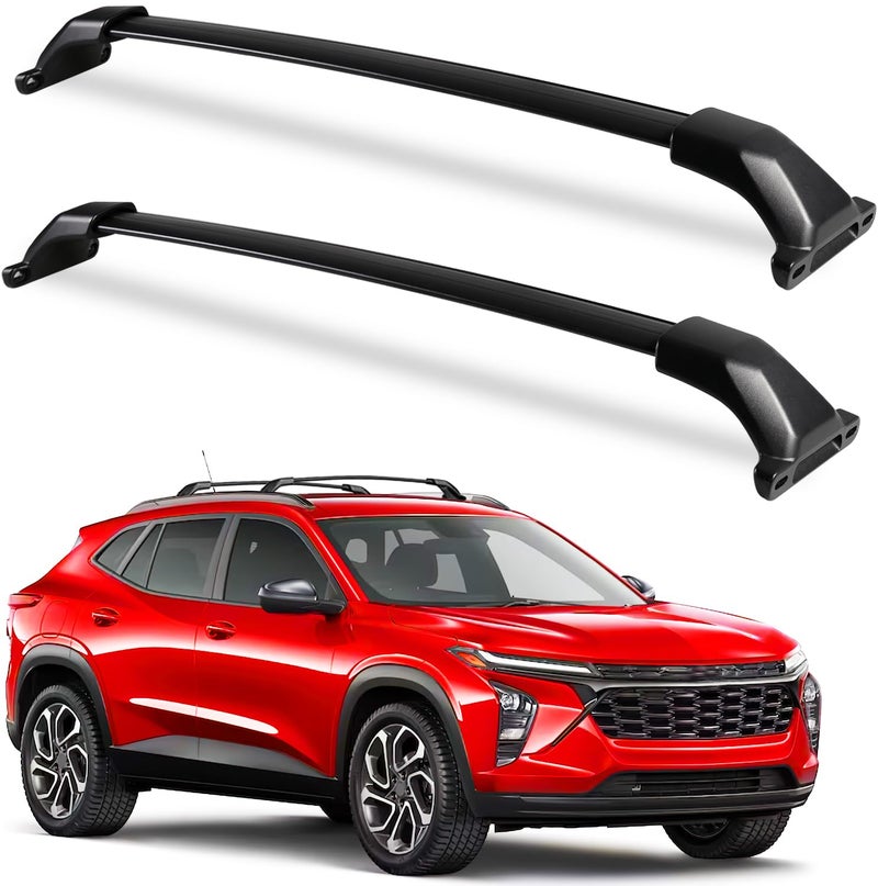 KINGGERI 260lbs Cross Bars Roof Racks Compatible with Chevrolet Chevy Trax 2023 2024 2025 2RS ACTIV LT Heavy Duty Aluminum Roof Rails Crossbars Luggage Cargo Carrier Rooftop Car SUV Black Accessories