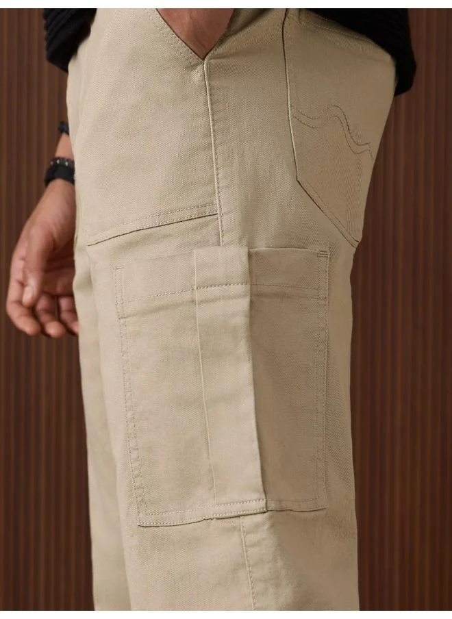 The Souled Store Beige The Souled Store Men Solids Light Beige (Straight Fit) Jeans for Men | Best Price UAE
