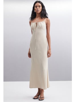 GRIMELANGE Janet Women's Viscose Beige Dress  - Image 4