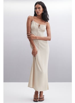 GRIMELANGE Janet Women's Viscose Beige Dress  - Image 2