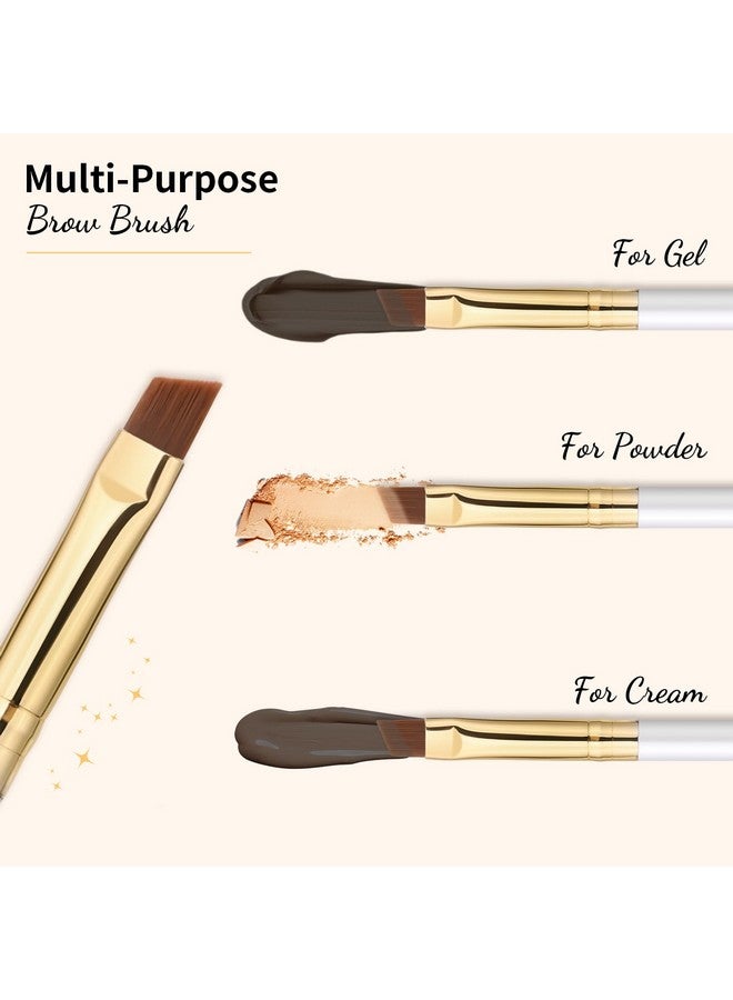 Docolor Eyebrow Brush Duo Eyebrow Spoolie Professional Angled Eye Brow Brush Perfect for Lining and Shaping Brows, Spoolie for Brows or Lashes White - Image 1