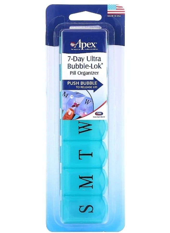 APEX 7-Day Ultra Bubble-Lok Pill Organizer 1 Pill Case  - Image 1