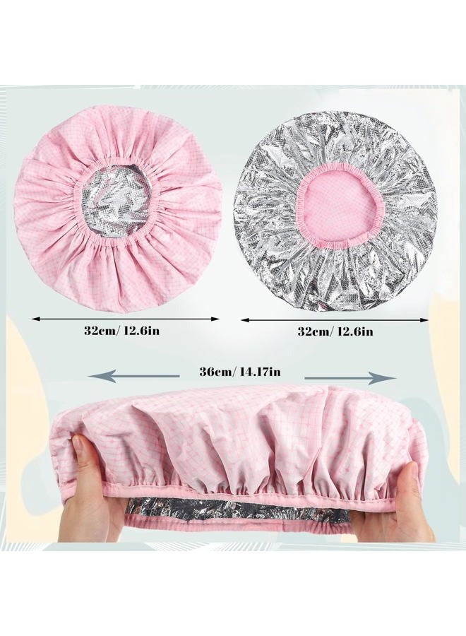 WSICSE 2 Pcs Double Layer Deep Conditioning Cap, Large Heat Cap Shower Cap Steam Cap Processing Caps for Long Thick Hair - Image 2