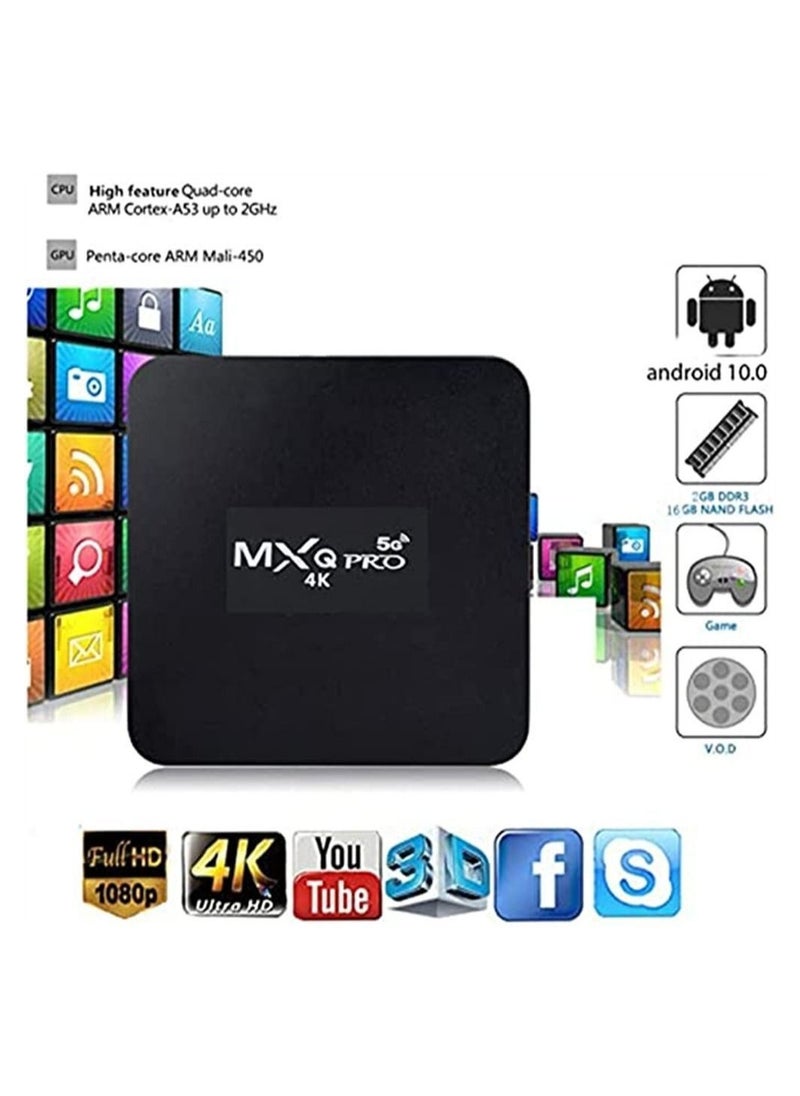 MXQ Pro - MXQ Pro 5G Android 11.1 TV Box, Upgraded Version Wireless Smart Box with remote control, 4K HD 3D Dual Band WiFi Quad Core Media Player Home - Image 1