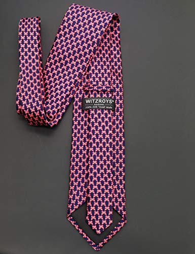 WITZROYS 100% Silk Ties for Men Handmade Neckties with Butterflies Printed+Gift box - Image 4