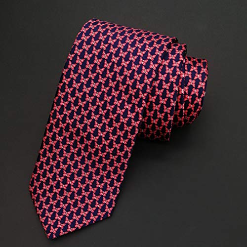 WITZROYS 100% Silk Ties for Men Handmade Neckties with Butterflies Printed+Gift box - Image 2