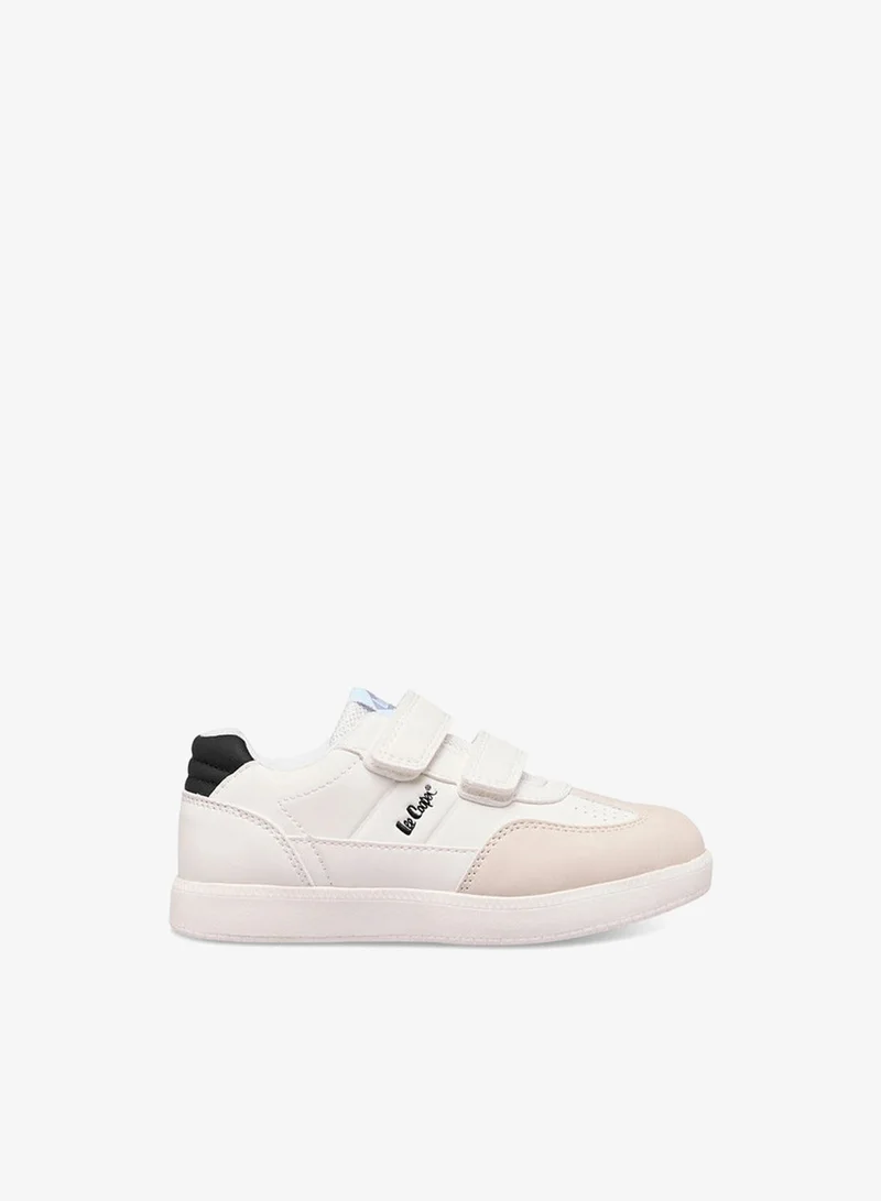 Lee Cooper Boys' Panelled Sneakers with Hook and Loop Closure