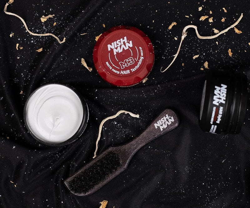 NISHMAN M3 Styling Wax - Matte Paste Texturising Mess Up 100g - Matte Finish, Flexible Fit, Natural Look - Image 4