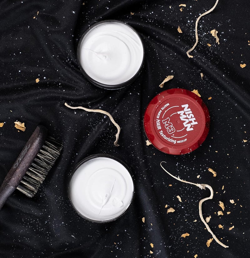 NISHMAN M3 Styling Wax - Matte Paste Texturising Mess Up 100g - Matte Finish, Flexible Fit, Natural Look - Image 3
