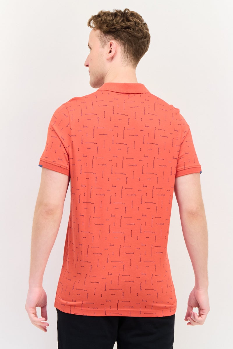 Puma x One8 Men Slim Fit Short Sleeve Outdoor Polo Shirt, Red - Image 3