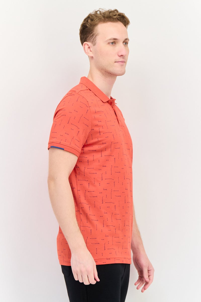 Puma x One8 Men Slim Fit Short Sleeve Outdoor Polo Shirt, Red - Image 4