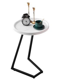 DubaiGallery Side Table Small Bedside Table Mini Skinny Bedside Table End Table, Space Saving Height 27.6 inches (70 cm) C-Shaped Coffee Table, Side Sofa Snack Table for Sofa Reclining Furniture  - Image 1