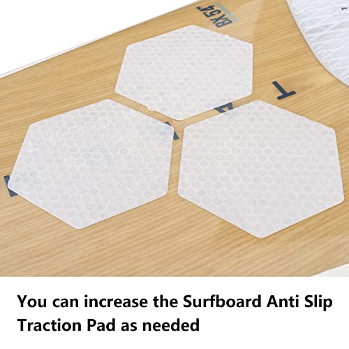 Rokia R Surfboard Traction Pad 10 PCS Silica Gel Anti-Slip Pad for Surfboard,Longboard,Skim Board, Milky White… - Image 4