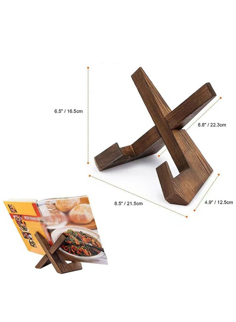 Generic Cookbook Stand Wooden Recipe Book Holder Decorative Table Top Easels  - Image 2