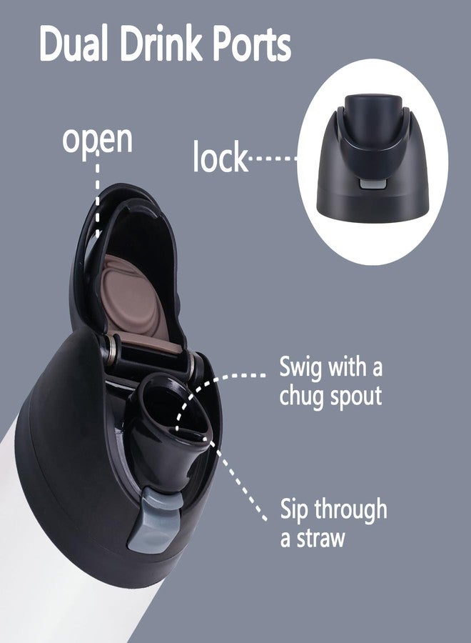 NebkDask Replacement Lid for Owala Freesip - Fits 16oz, 24oz, 32oz, Bottles, Leakproof Cap, BPA-Free Water Bottle Accessory with a Gasket Replacement Stopper and a Bottle O Seal Ring（Black） - Image 5