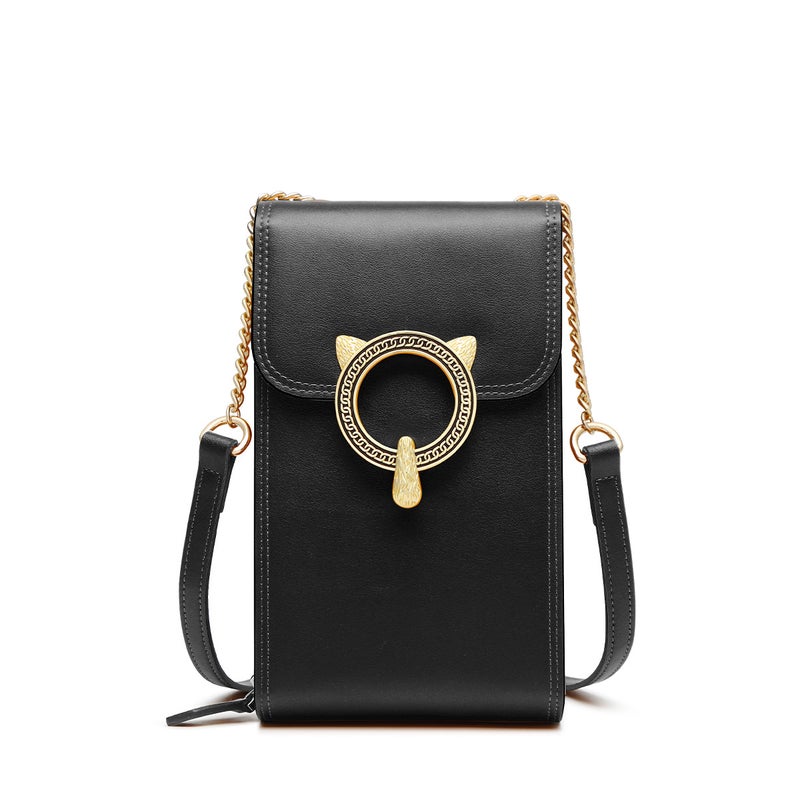 Golden Fox Two-Layer Cowhide Popular Bag Women'S 2025 Light Luxury Chain Mobile Phone Bag Shoulder Bag Women'S Bag Women'S Crossbody - Image 5