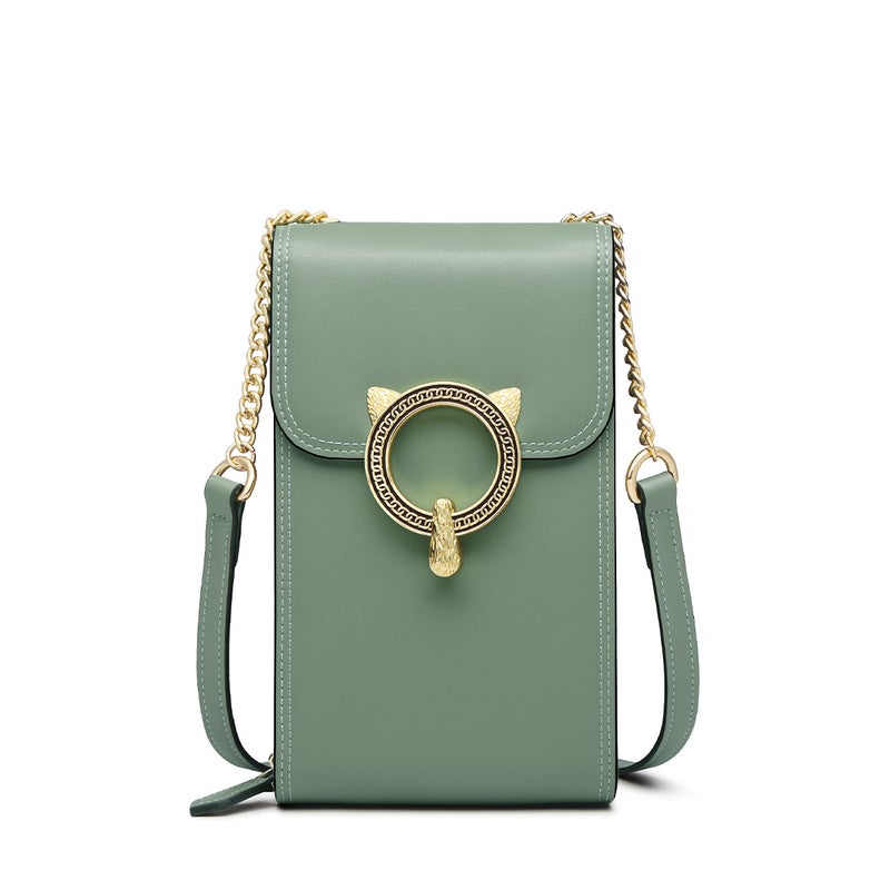 Golden Fox Two-Layer Cowhide Popular Bag Women'S 2025 Light Luxury Chain Mobile Phone Bag Shoulder Bag Women'S Bag Women'S Crossbody - Image 4