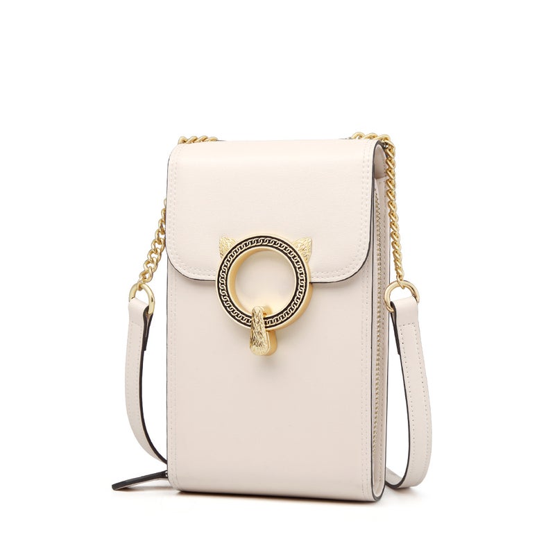Golden Fox Two-Layer Cowhide Popular Bag Women'S 2025 Light Luxury Chain Mobile Phone Bag Shoulder Bag Women'S Bag Women'S Crossbody - Image 1