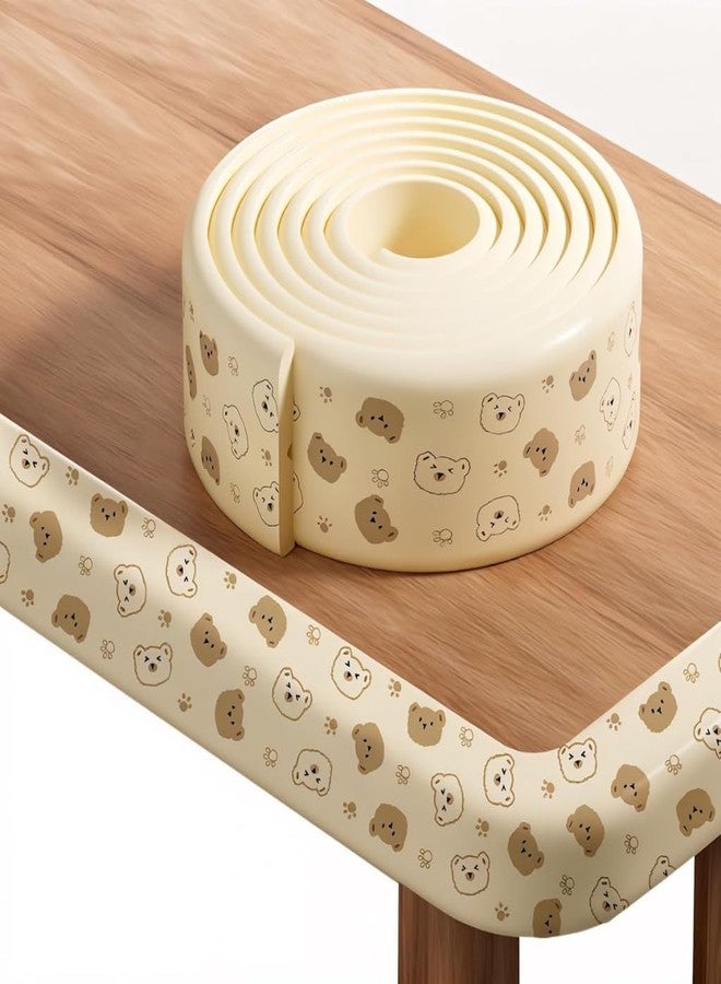 Kolorful Baby Proofing Cute Bear Printed Flat Edge Protector-2 M Safety Strip,Furniture,Dense Edge Guard for Kids Safety Soft Cushion Foam Bumper Strip,Table Childproof Protection Tape (Cream) - Image 1