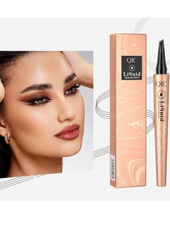 Liquid Eyebrow Pencil Waterproof Eyebrow Microblading Pen Eye Makeup Eyebrow Pen Long Lasting Waterproof Micro 4 Point Brow Pen Natural Looking Brows Makeup Dark Coffee #2