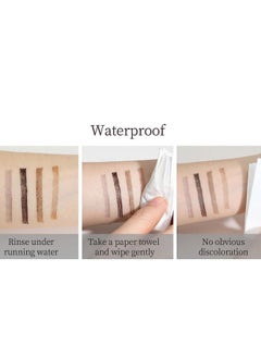 QIC Liquid Eyebrow Pencil Waterproof Eyebrow Microblading Pen Eye Makeup Eyebrow Pen Long Lasting Waterproof Micro 4 Point Brow Pen Natural Looking Brows Makeup Dark Coffee #2  - Image 5