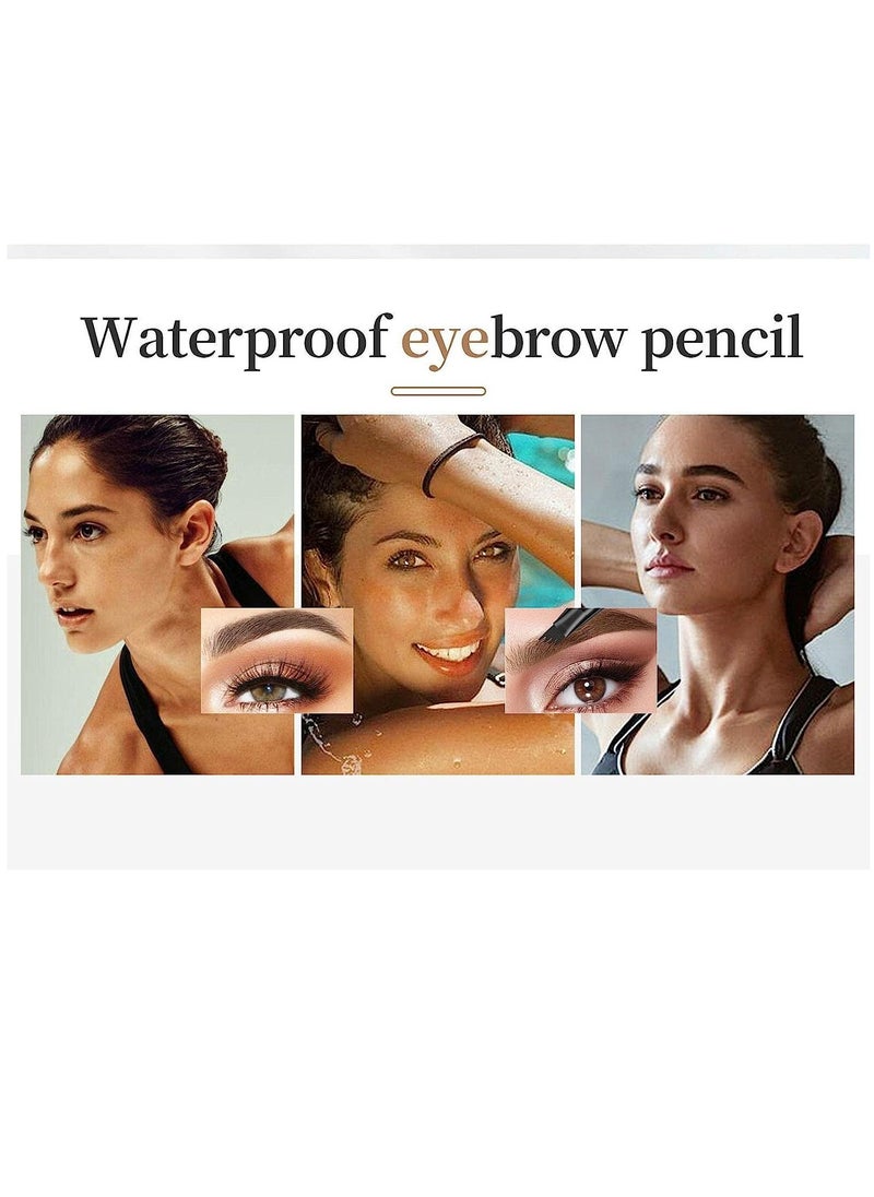 QIC - Liquid Eyebrow Pencil Waterproof Eyebrow Microblading Pen Eye Makeup Eyebrow Pen Long Lasting Waterproof Micro 4 Point Brow Pen Natural Looking Brows Makeup Dark Coffee #2 - Image 1