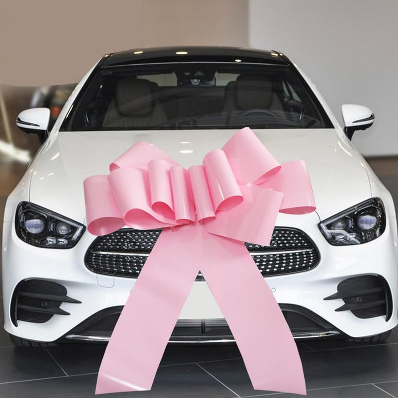 HQJAXJ Big Pink Car Bow 30inch Large Giant Bow for PresentGift Wrapping Bow for Large Gift Decoration for ChristmasNew HouseCarPartyFestival Pink - Image 2