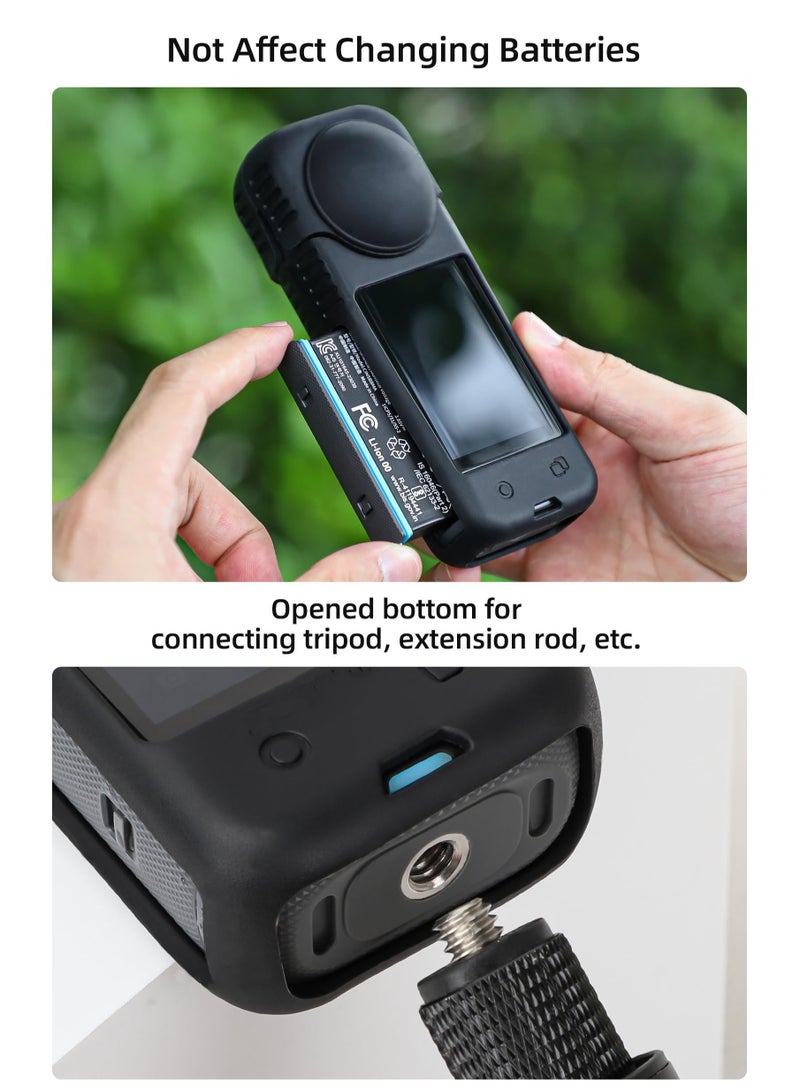Silicone Protective Case for Insta360 X4 with Lens Cap, Anti-Fall Hand Strap, and Protective Cover for Enhanced Safety of Insta360 X4 Camera. - Image 5