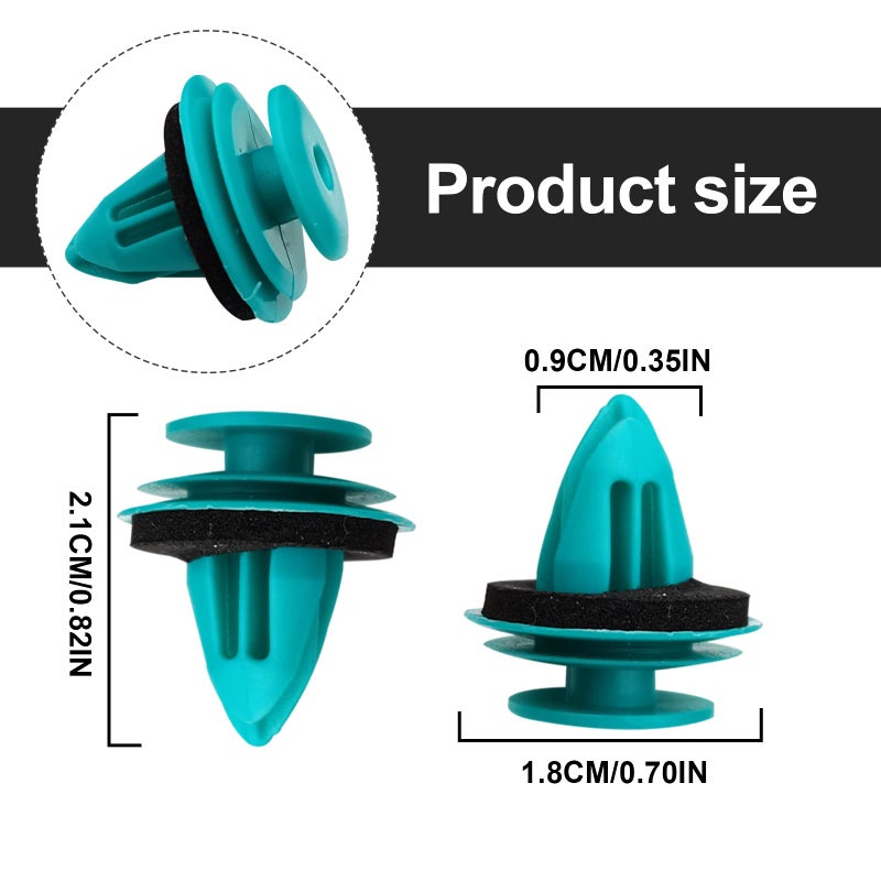 TOPCNOEM 100Pcs Door Trim Panel Retainer Clips Compatible with Toyota Tacoma Sienna Cruiser Avalon Corolla Camry Tundra Sequoia Matrix Prius RAV4 Lexus Scion Land 9mm Hole 90467-10188 - Image 2